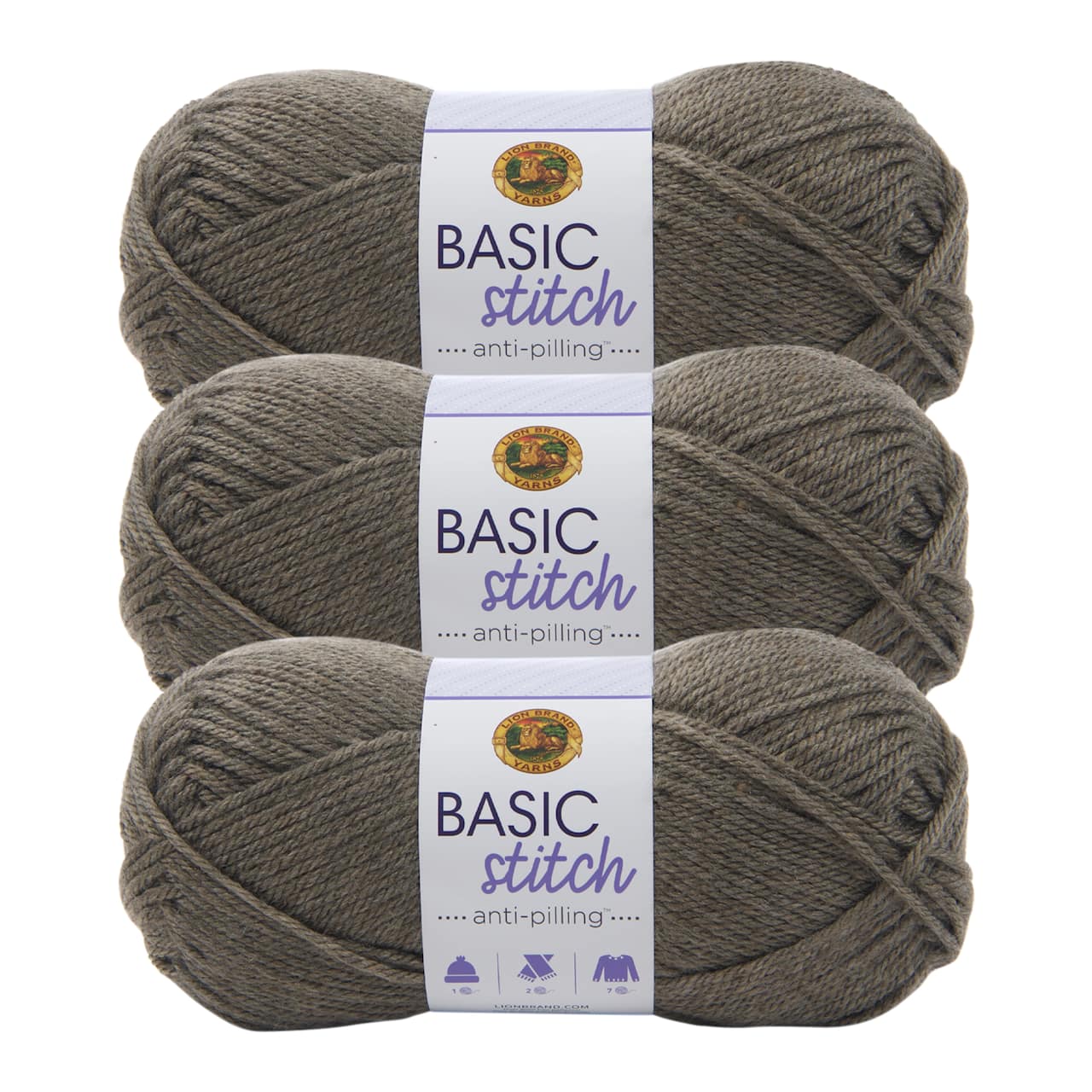 3 Pack Lion Brand® Basic Stitch Anti Pilling™ Yarn
